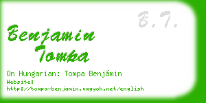 benjamin tompa business card